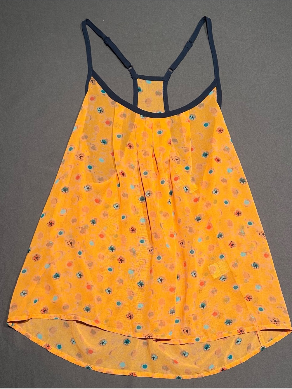 Princess Vera Wang Orange Abstract Print Camisole Tank Top